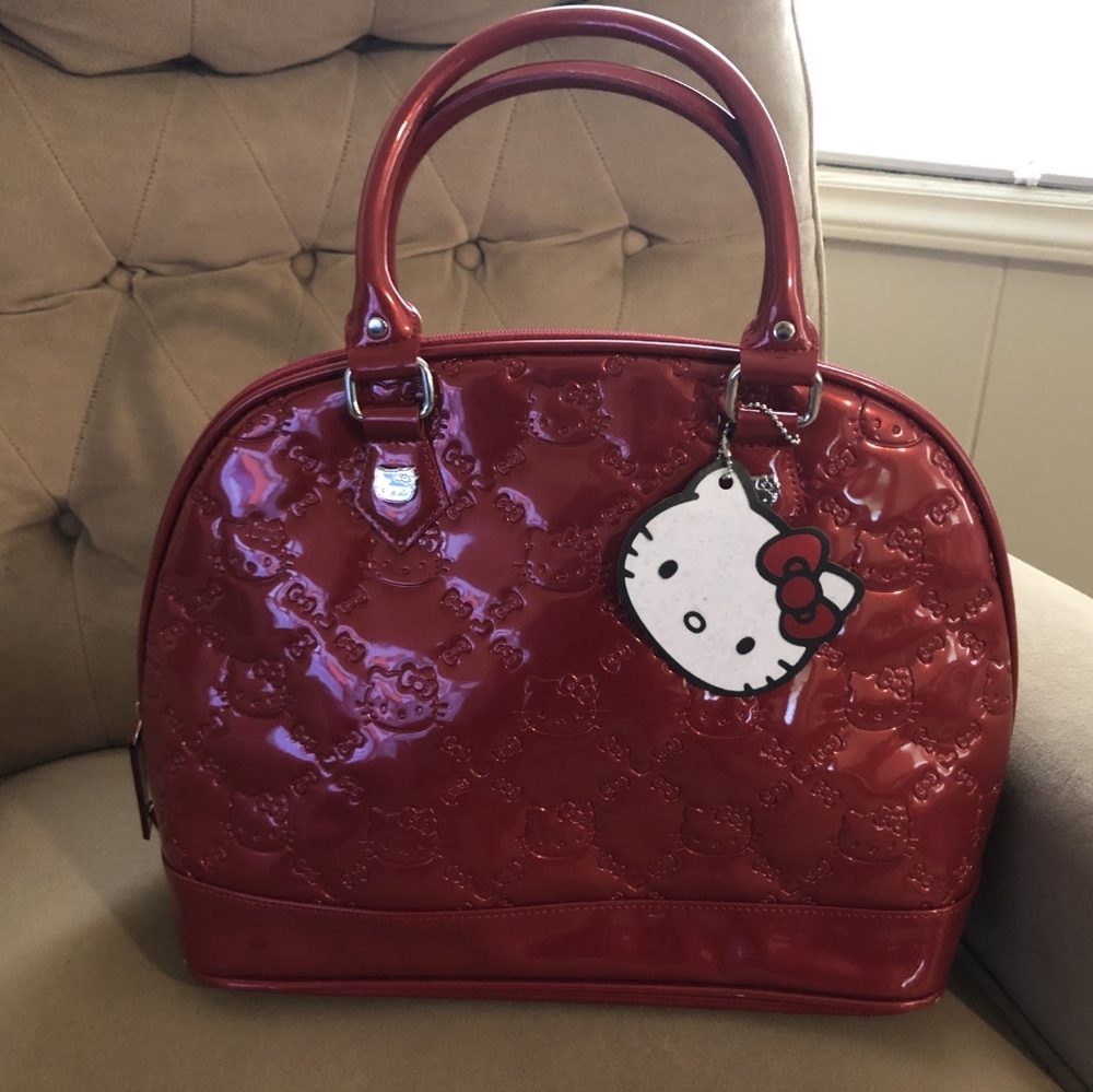 Red Hello Kitty bowler bag
